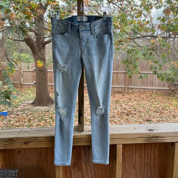 Blanqi Denim Distressed Skinny Maternity Jeans Light Wash Size 2 - Picture 1 of 9